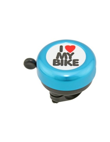 I Love My Bike Bell Blue.